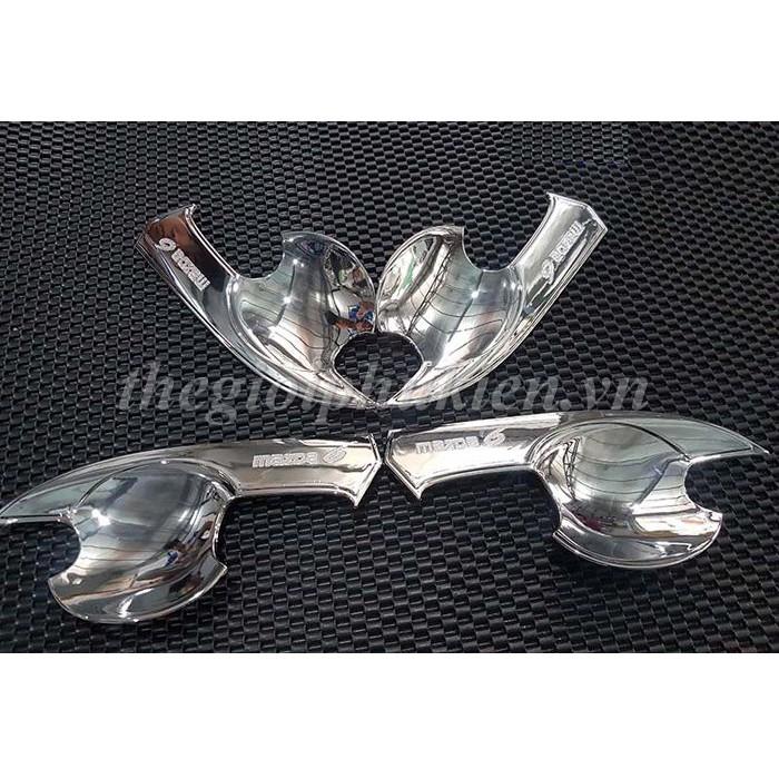 Bộ ốp tay nắm, hõm cửa xe Mazda 6 mạ Crom