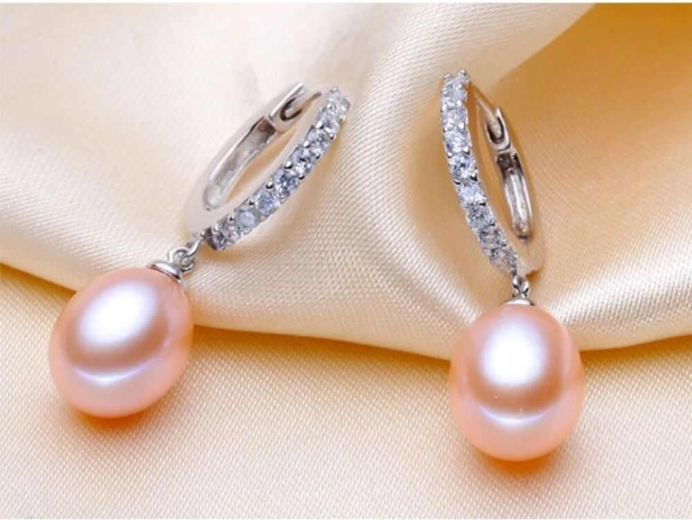 Bông Tai Ngọc Trai Nước Ngọt Thiên Nhiên Cao Cấp - Kiểu Móc Tinh Tế - Trang Sức Cô Tấm - FANY PEARL (8-9ly) - CTJ2209