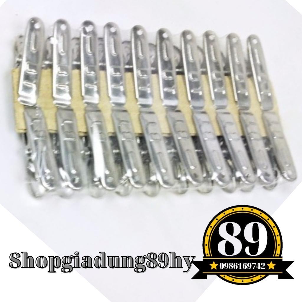 Vỉ 20 kẹp quần áo inox cao cấp không gỉ NC06 hàng đẹp
