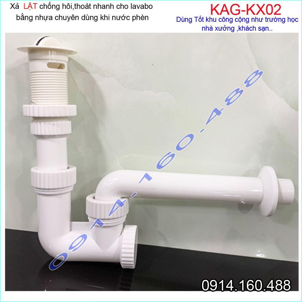 Xả chậu lavabo nhựa Roca KAG-KX02, Xả lavabo cho nước nhiễm phèn chất liệu nhựa 100%