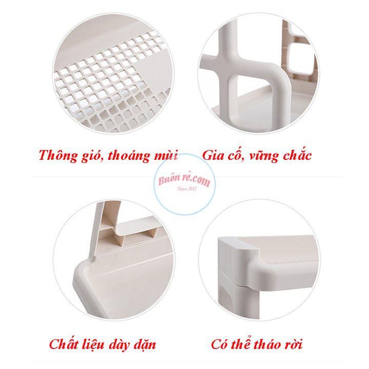 Kệ gia vị chữ H nhựa Việt Nhật , kệ đựng đồ nhà tắm, úp chén bát 2 tầng đa năng tiện ích -Buôn rẻ 01344