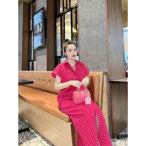 ĐẦM SUÔNG CARO FORM RỘNG