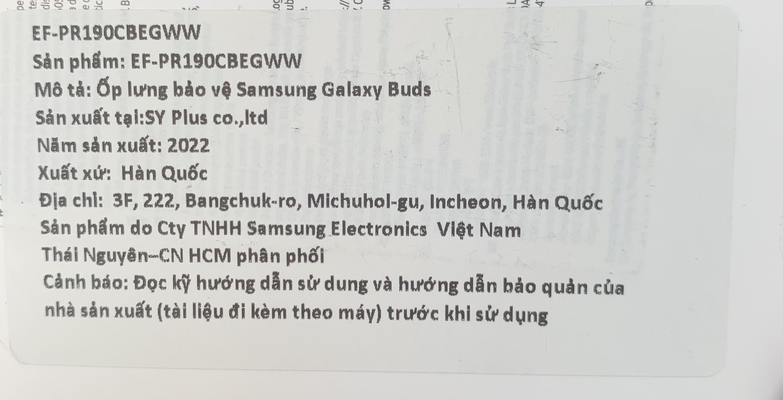 Ốp Tai Nghe Samsung Galaxy Buds 2, Buds Live (EF-PR190) - Hàng Chính Hãng