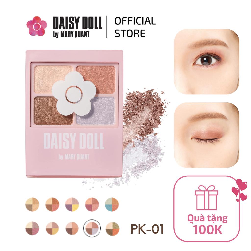 Bảng Phấn Mắt Daisy Doll By Mary Quant Nhật Bản Siêu Bền Màu Đa Chức Năng Phấn Má Hồng Bắt Sáng PK-01 Sakura Pink 5.1g