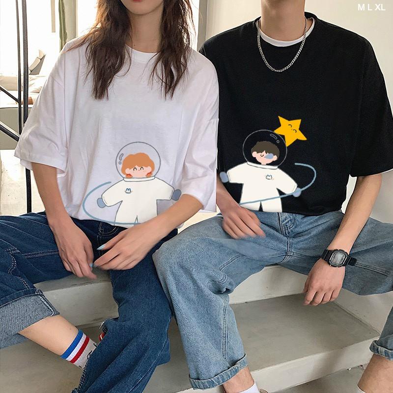 Áo Thun Tay Lỡ Unisex COUPLE PHI HÀNH GIA Form Rộng