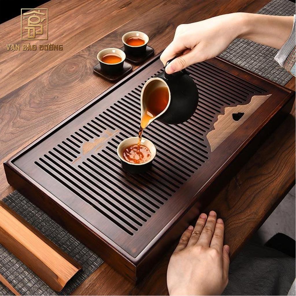 Khay trà trúc phong cách Nhật mộc mạc Vạn Bảo Đường - VBD040