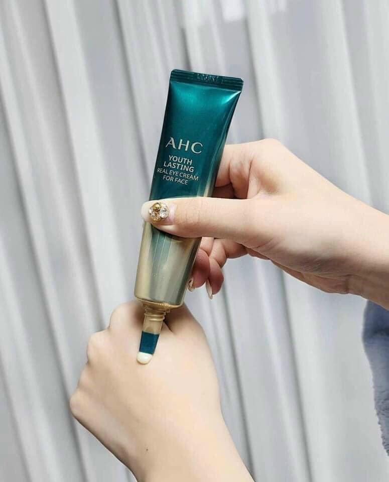 Kem Dưỡng Vùng Mắt AHC Ageless Real Eye Cream For Face mẫu mới 2021 Tặng kèm kẻ mắt nước Images