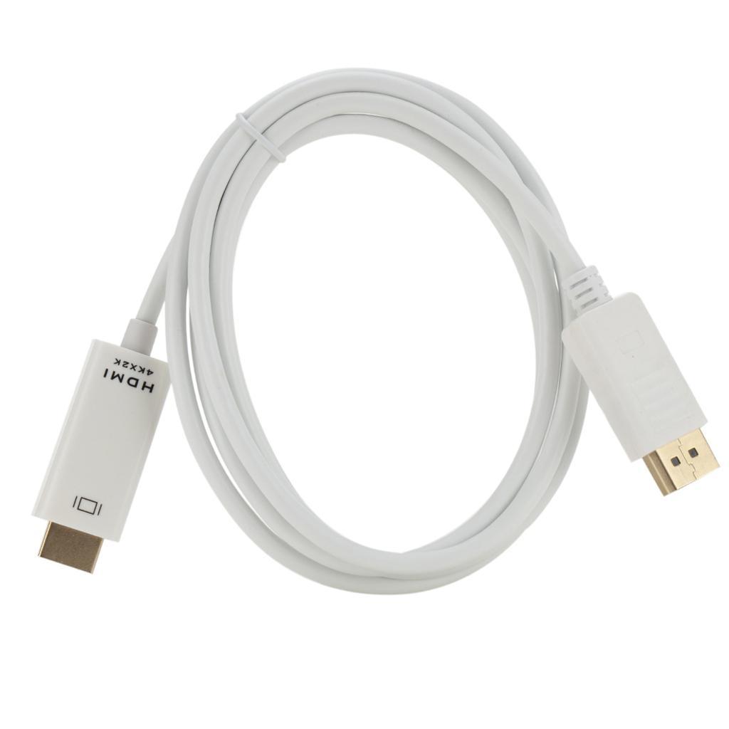 1.8M/6FT 4K x 2K DP to HDMI Adapter Cord Cable for MacBook Air Monitor Dell