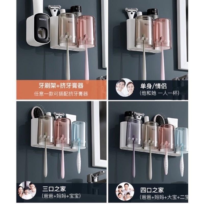 Kệ cắm bàn chải Ecoco cốc trong suốt