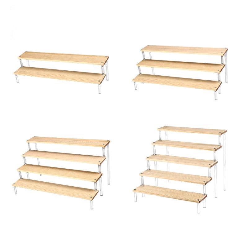 Kệ mica mặt gỗ trưng bày mô hình sẩn phẩm, nước hoa, Mỹ phẩm - Mica gỗ 20x6x5cm