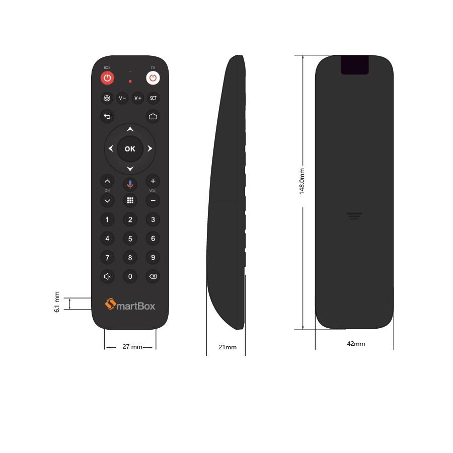 Điều khiển đầu thu Smartbox Android MyTV VNPT Technology có tìm kiếm giọng nói