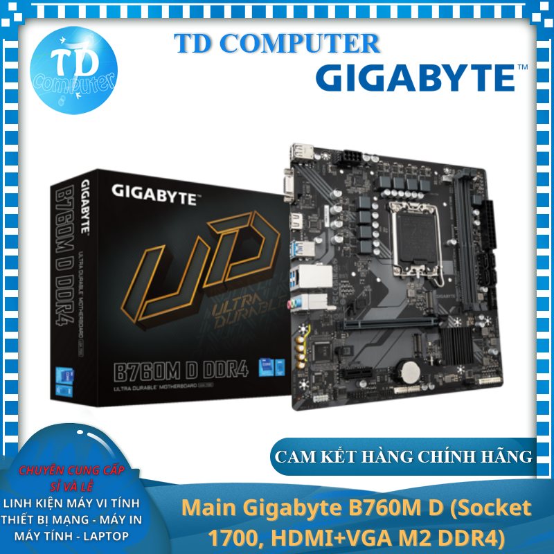 Main Gigabyte B760M D - Hàng chính hãng Viễn Sơn phân phối