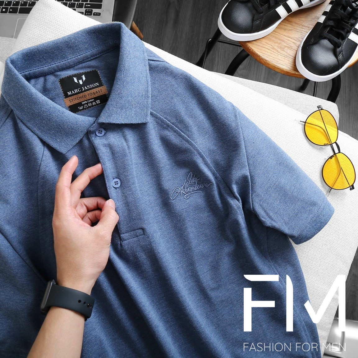 Áo Polo nam cổ bẻ ngắn tay, chất liệu vải cá sấu cotton cao cấp, trẻ trung, năng động – FORMEN SHOP – FMPS150