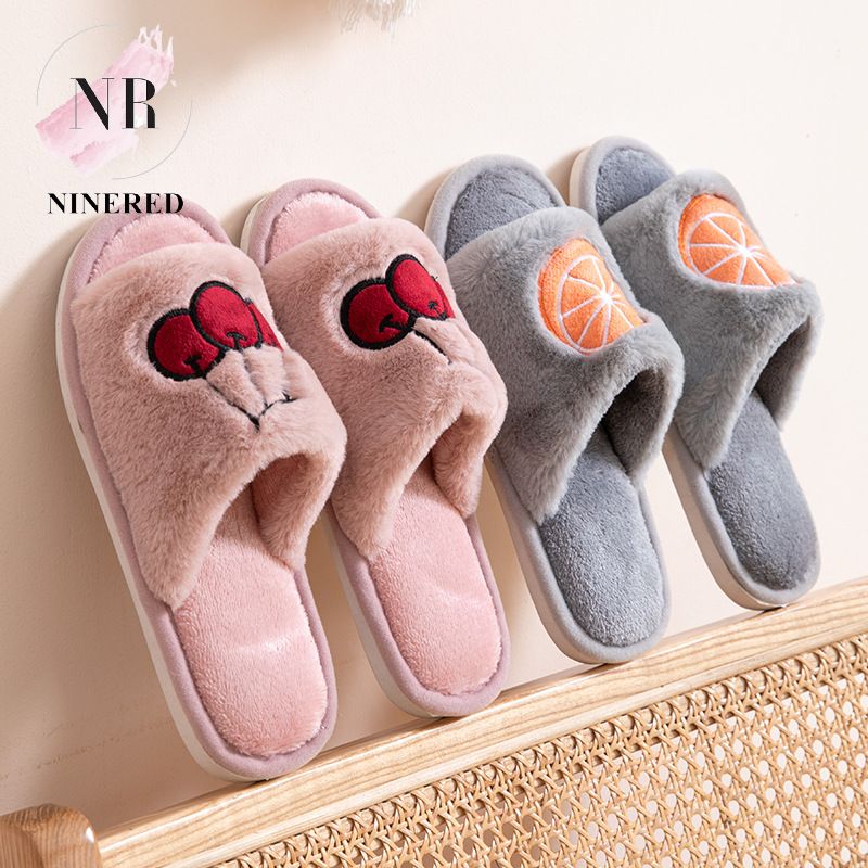 Dép Lông Trái Cây Quai Ngang Chống Trượt Mang Trong Nhà NineRed Homewear - D41