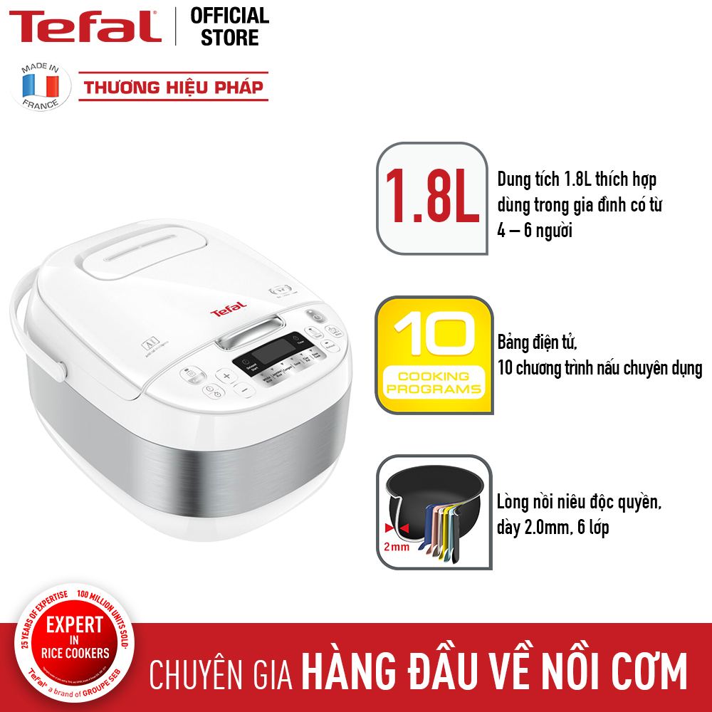 Nồi cơm điện tử Tefal RK752168 1.8L 750W