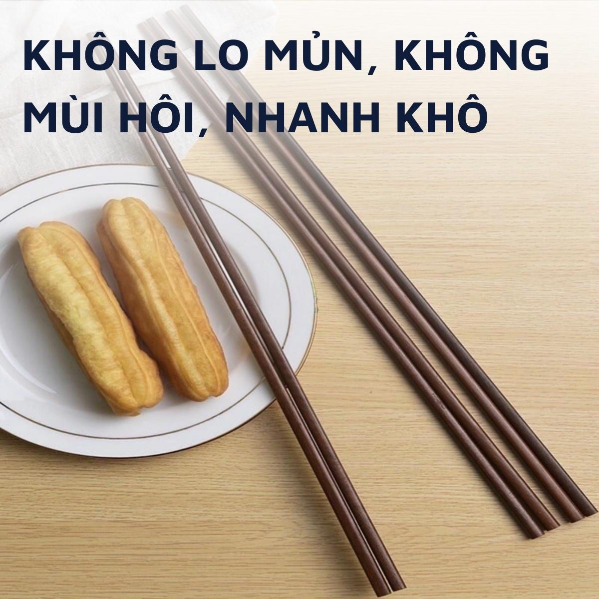 Đũa xào nấu thức ăn DandiHome gỗ trắc cao cấp, chịu nhiệt tốt, không độc hại khi gặp nhiệt độ cao