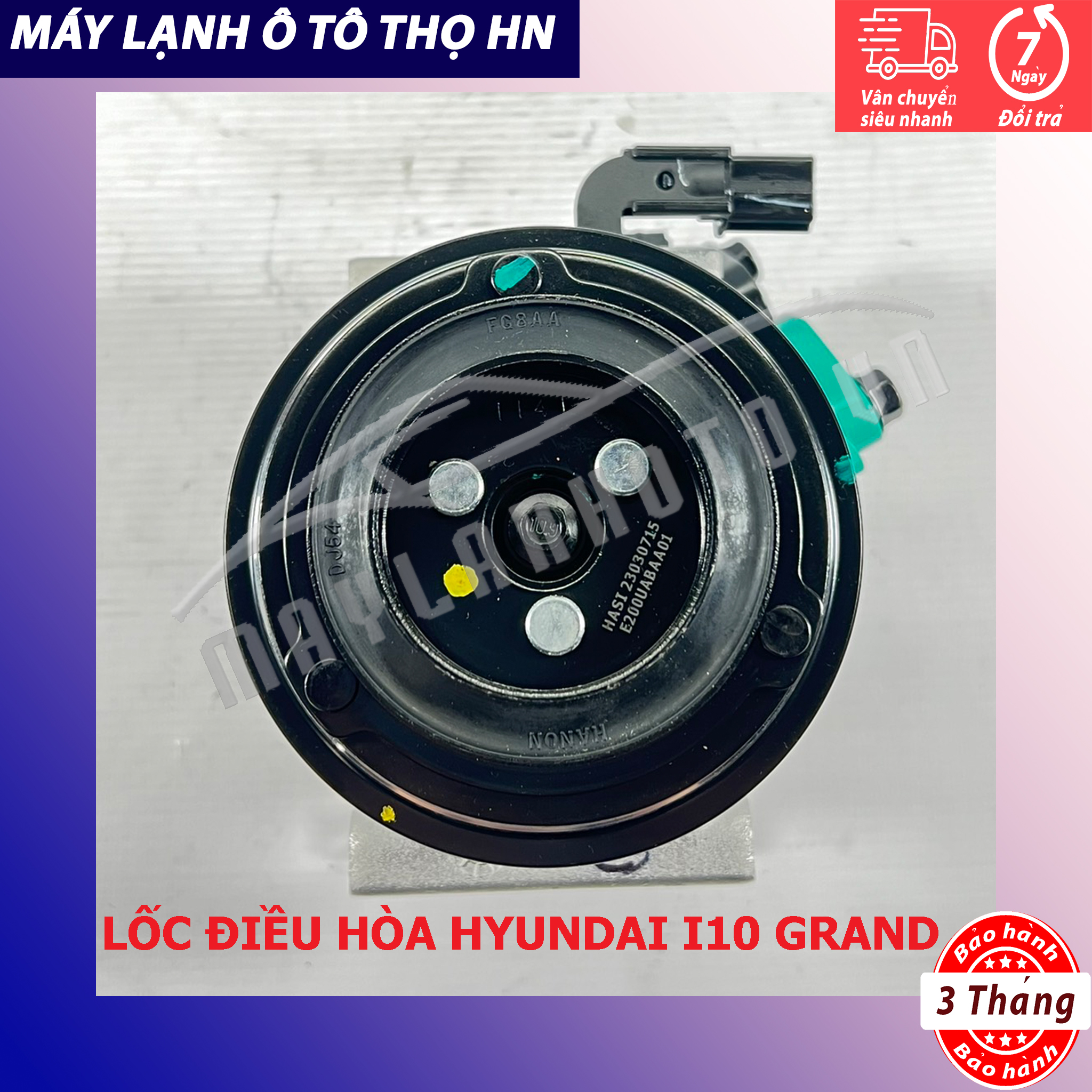 Lốc điều hòa Hyundai I10 Grand 2014 2015 2016 2017 2018 Hàng Hanon 15 16 17 18 97701-B4000/B9000
