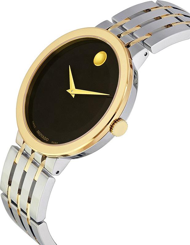 Đồng Hồ Nam Dây Kim Loại Movado 0607058 (39mm) - Mặt Đen