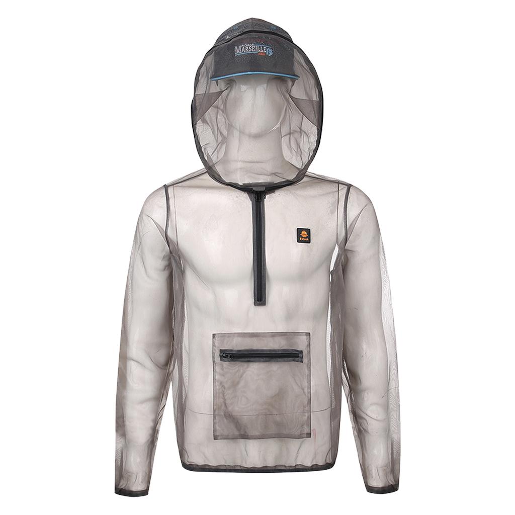 3xAnti-mosquito Mesh Clothing Bee Bug Quick-dry Repellent Suit - Gray XL