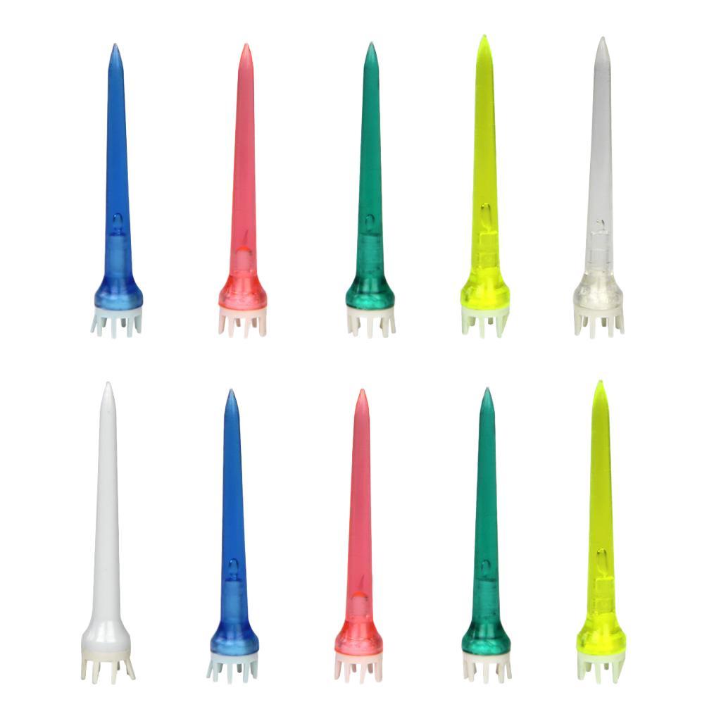 10pcs Premium PE  Golf Tees Crown Claw Tee Replacement Assorted 50mm