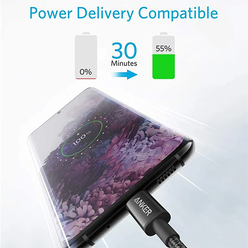 Cáp USB Type-C to Type-C Anker New Nylon 60W A8752/A8753 - Hàng chính hãng