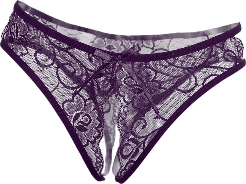 Womens Sexy Floral Lace Thong Underwear Crotchless Panties Lingerie