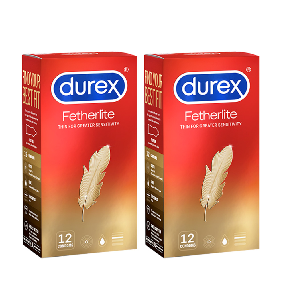 BỘ 2 HỘP BAO CAO SU DUREX FETHERLITE