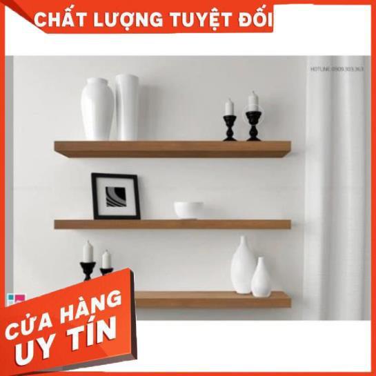 Kệ Gỗ Treo Tường COMBO 3 Thanh Ngang Dài 40cm x Rộng 15cm