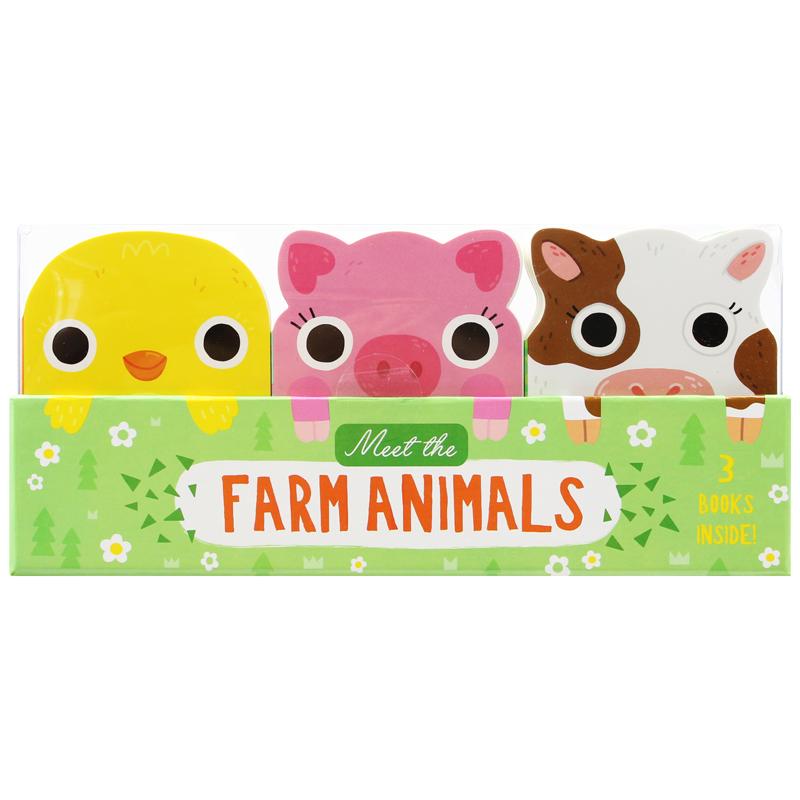 Meet The Farm Animals - Mini Board Book Set (3 Books Inside)