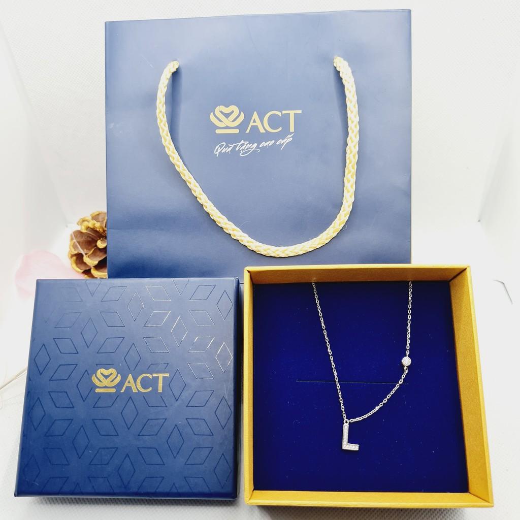 Dây chuyền mặt chữ L chất liệu bạc 925 thời trang phụ kiện trang sức nữ sang trọng