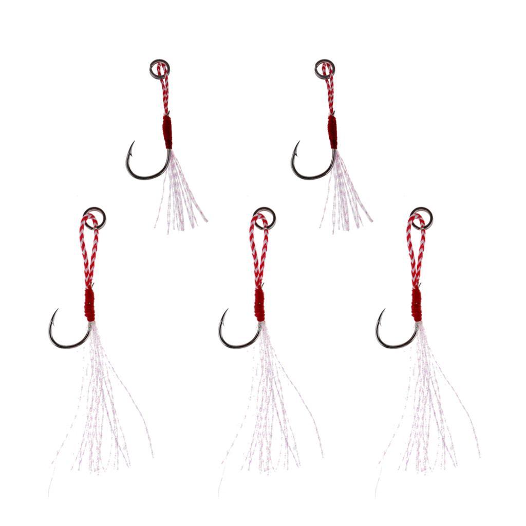 2-8pack Hi-carbon Assist Hook Fishing Jig Hooks Live Baits Hooks Fishhooks 13#