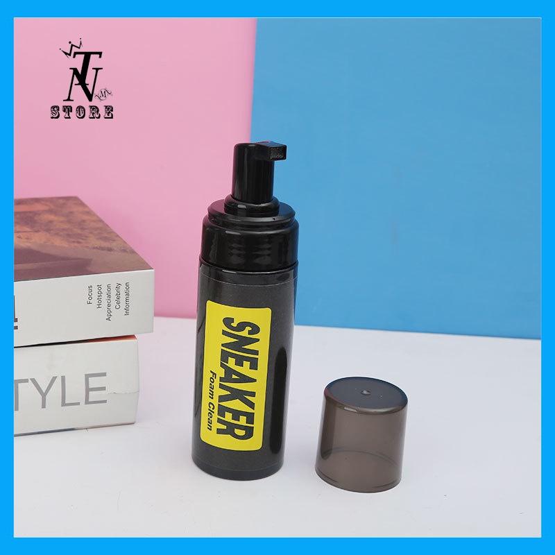 Bộ vệ sinh giày sneaker 3 món gồm chai tạo bọt tuyết, bàn chải, khăn lau giày-TN