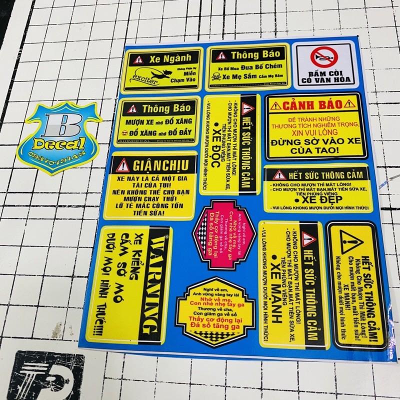 Tem logo sticker cảnh bảo trộm chó