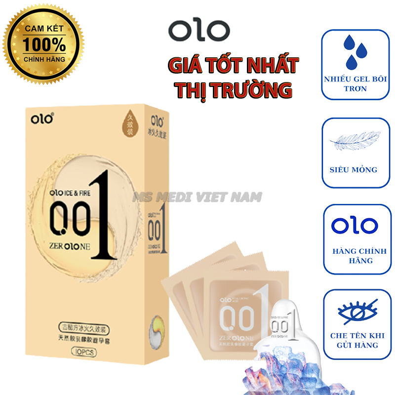 BAO CAO SU OLO LỬA BĂNG. Siêu mỏng 001mm Nhiều Gel Bôi Trơn, cảm giác chân thật, hộp nhỏ gọn.