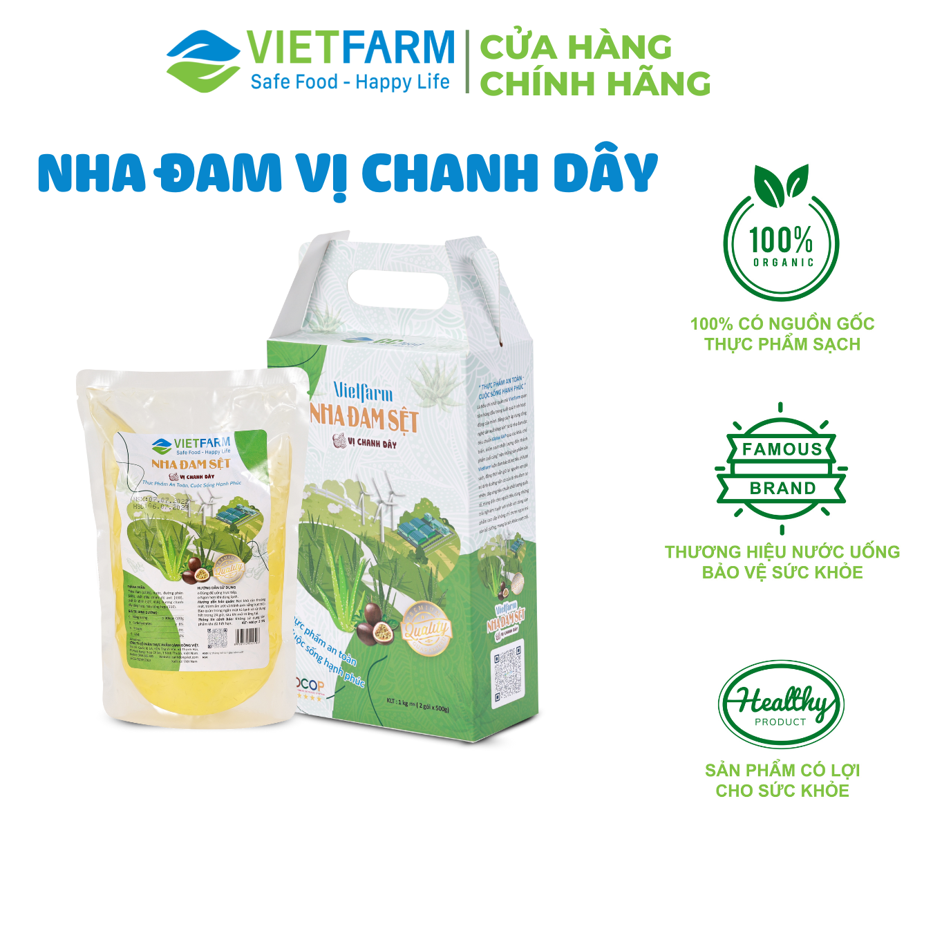 Nha đam sệt vị chanh dây túi 500g