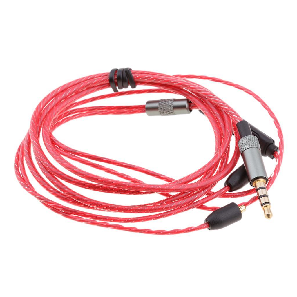 2Pieces Replacement Upgrade Audio Cable Cord with Mic for Shure SE215 SE315 SE425 SE535 UE900