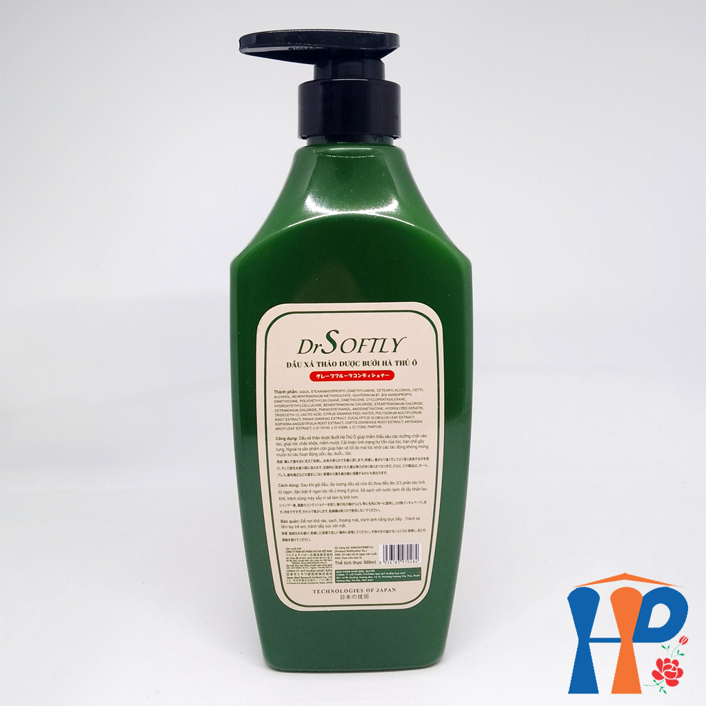 Dầu xả thảo dược Bưởi Hà Thủ Ô DrSoftly Grapefruit Organic Conditioner Hani Peni
