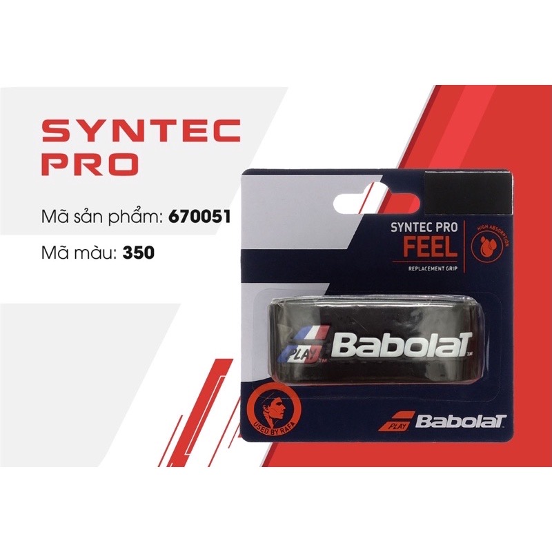 ￼Babolat Syntec Pro - quấn cốt trắng/đen (670051)