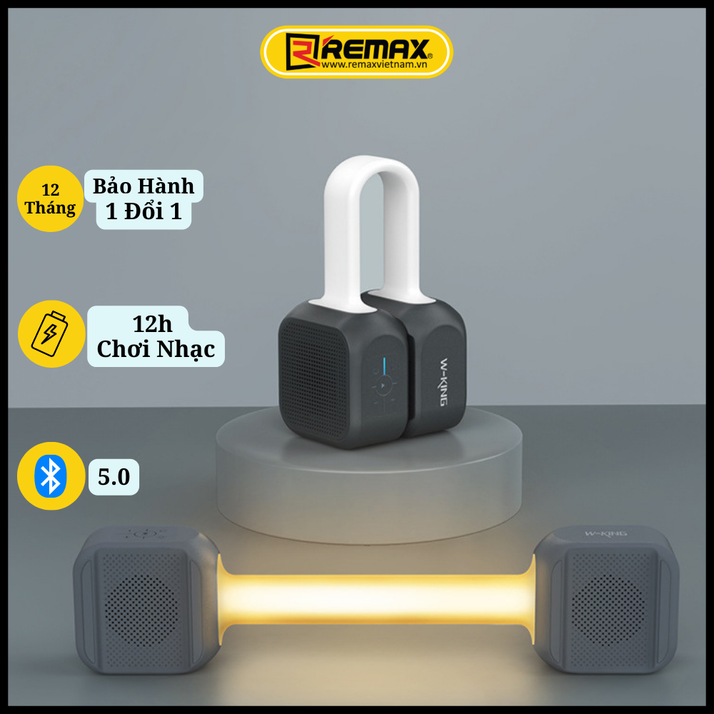 Loa Bluetooth Di Động W-King S22 tích hợp đèn ngủ - Nghe nhạc 12h liên tục - Hàng Chính Hãng Remax