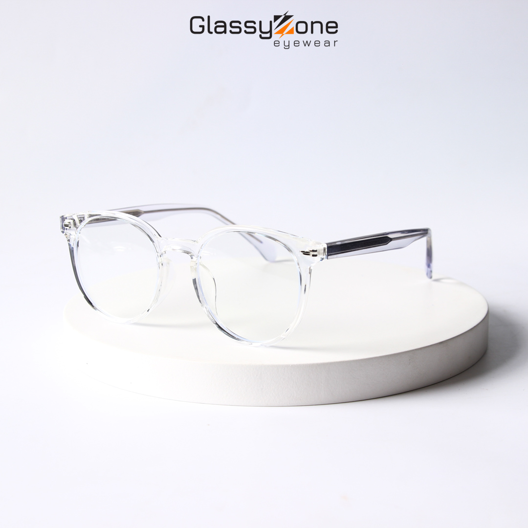 Gọng kính cận, Mắt kính giả cận nhựa Form tròn Unisex Nam Nữ Carrick - GlassyZone