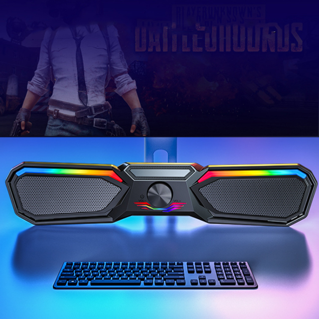 Loa Thanh Bluetooth Gaming Soundbar Có Led RGB Nổi Bật V197 Để Bàn Dùng Cho Máy Vi Tính PC, Laptop, Tivi