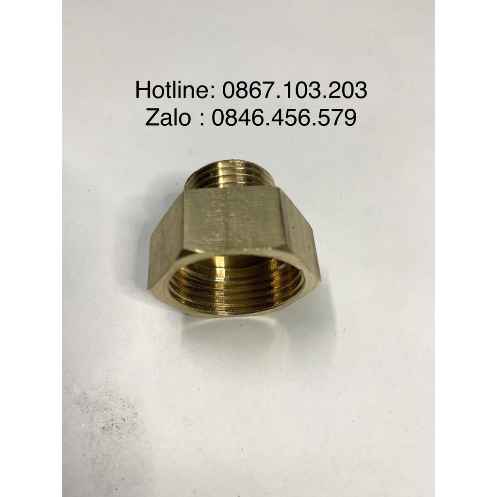 Nối Hụt Ren Trong 27mm Ren Ngoài 21mm Đồng Thau