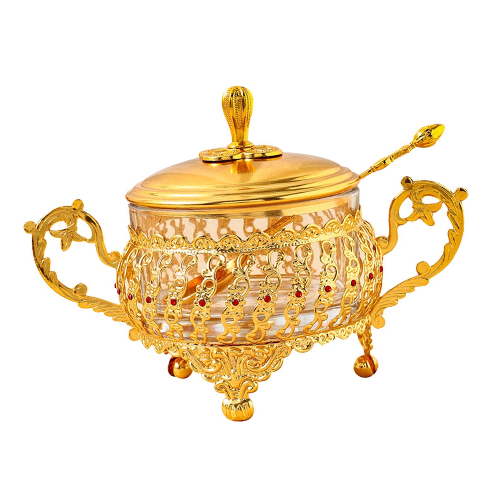 Sugar Bowl with Lid Spoon Sugar Container for Kitchen Restaurant Bar