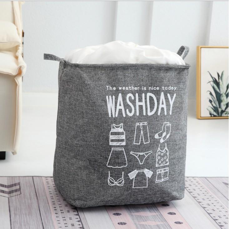 (HOT) Túi Đựng Chăn Bông/ Quần Áo WASHDAY 75L có VẢI TRÙM CHỐNG BỤI di chuyển dễ dàng