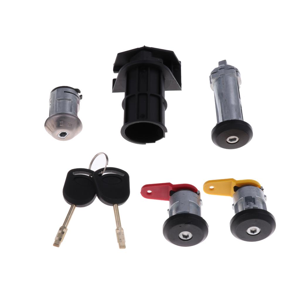 Set Of Car Ignition Switch Lock Cylinder + Door Lock