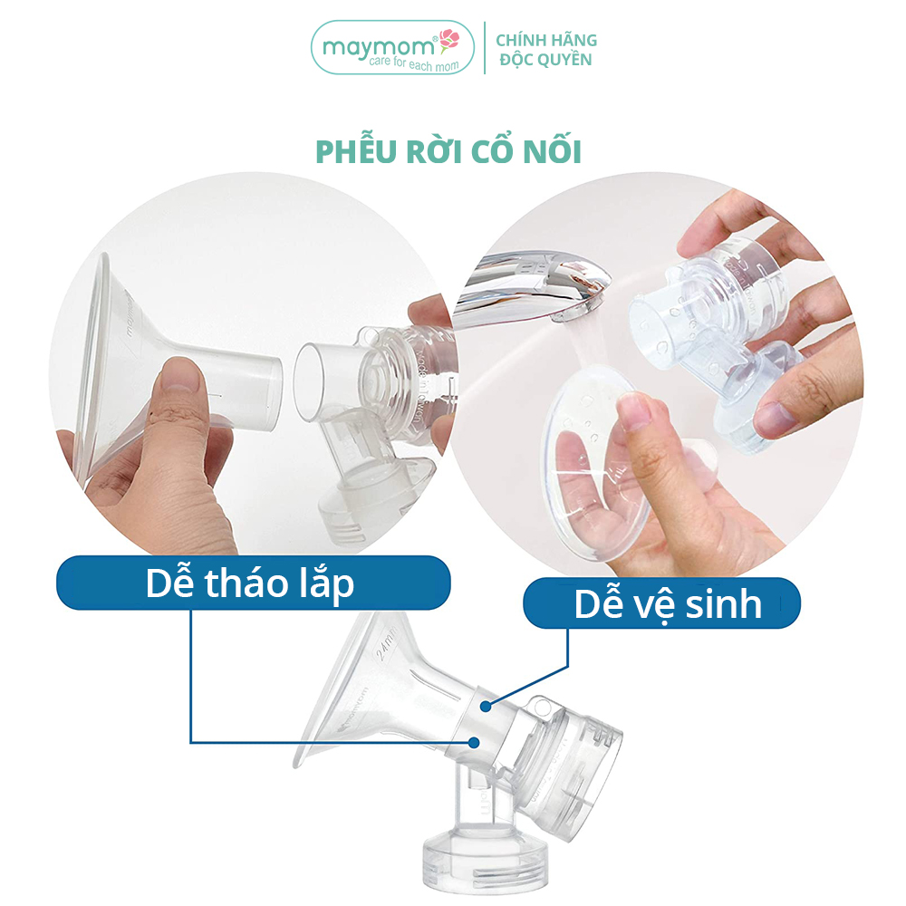 Cổ Nối Phễu Maymom Myfit Loại Cổ Hẹp, Tương Thích Phễu Hút Sữa Medela, Pumpin, Lacteck, Mini Pum, Pumpa, Silicon