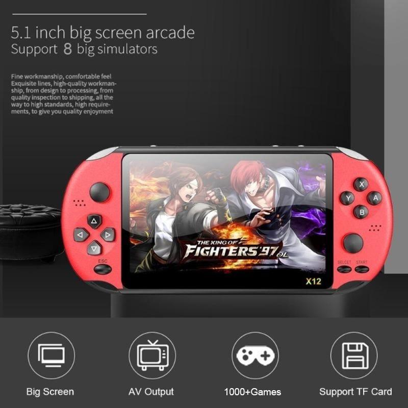 Máy Chơi Game Cầm Tay X12 5.1inch PS 1000 Trò Chơi Cổ Điển Tích Hợp Thẻ TF