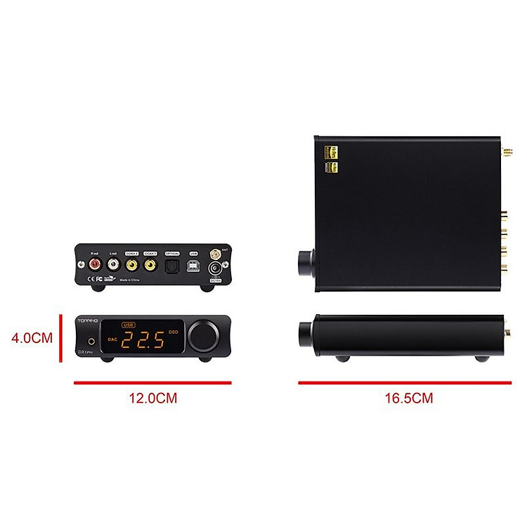 Bộ Giải Mã Âm Thanh Cao Cấp DAC AMP Bluetooth 5.0 TOPPING DX3 Pro - Hàng Chính Hãng