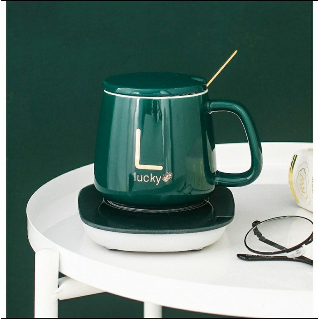 Bộ Ly Sứ Kèm Đế Hâm Nóng Trà, Cafe, Hâm sữa + Tặng Kèm thìa.