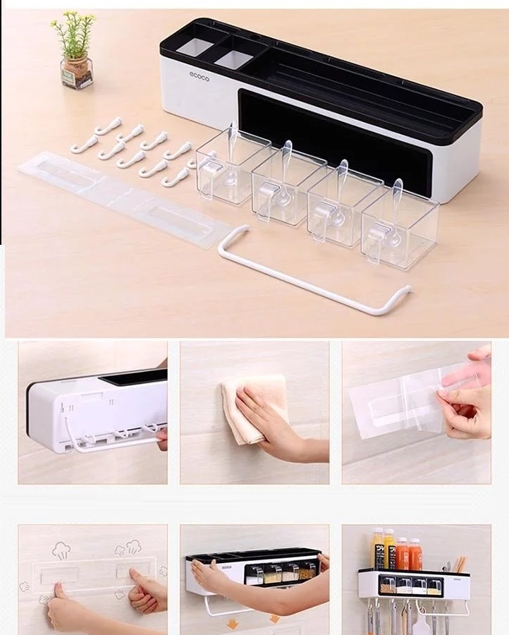 Kệ treo đồ nhà bếp thông minh không cần khoan ECC1705